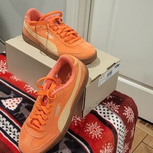 Puma Orange and Cream Women's Sneakers
